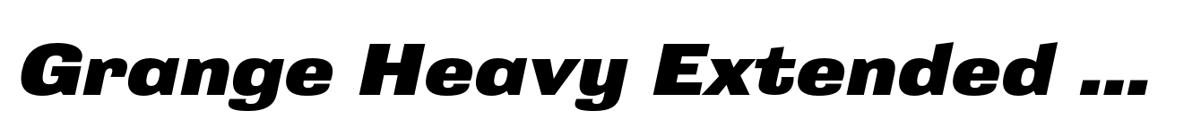 Grange Heavy Extended Italic image